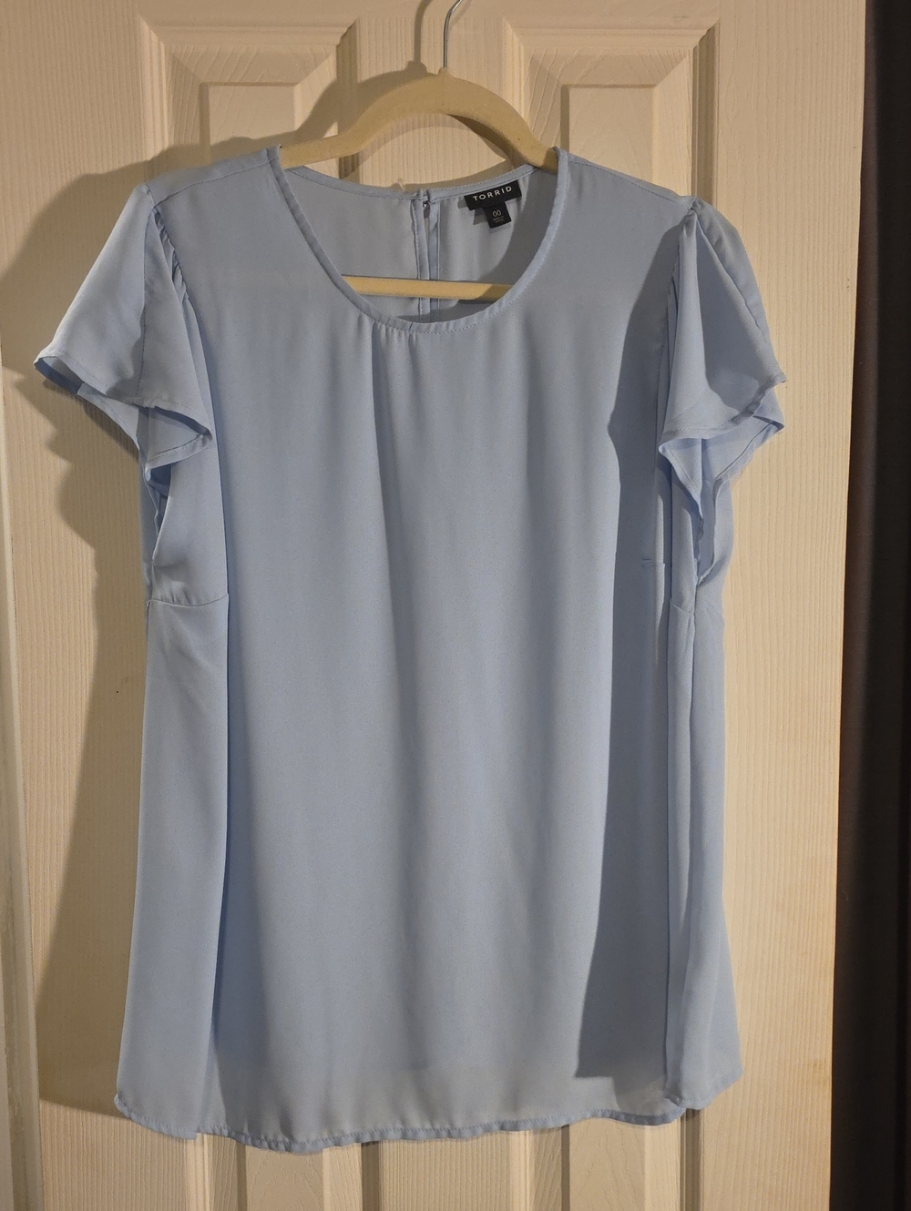 torrid Pale Blue Flutter Sleeve Blouse